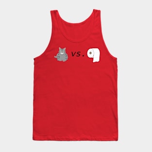 Grey Cat vs. Toilet Paper Tank Top